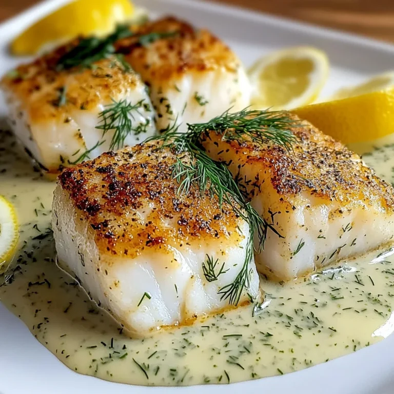 Baked Cod with Lemon-Dill Sauce: A Fresh Delight