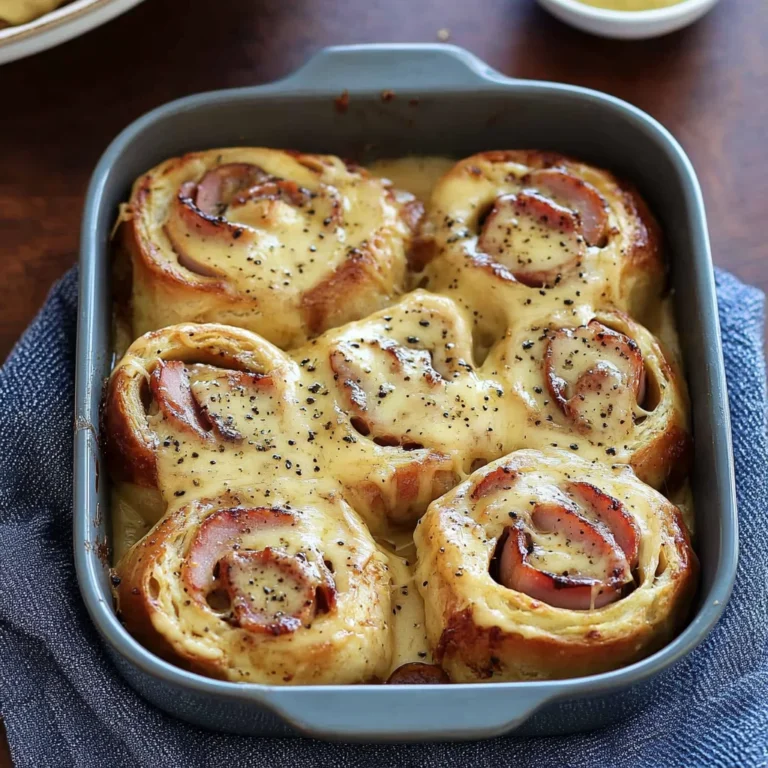 Baked Ham and Cheese Rolls with Honey Mustard Sauce: Irre…