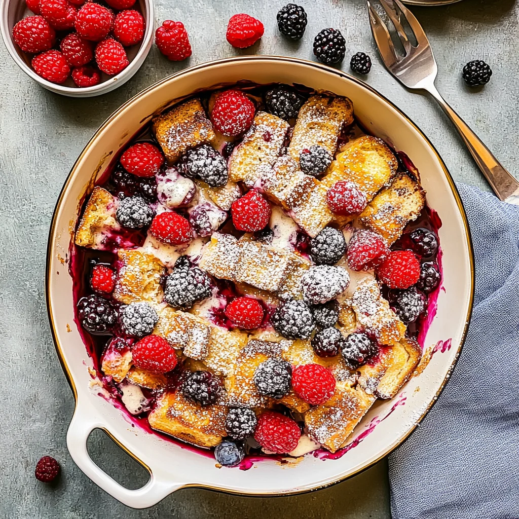 Berries & Cream French Toast Casserole: Decadent Delight