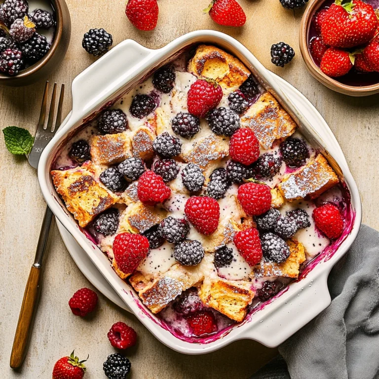 Berries & Cream French Toast Casserole: Irresistibly Gooe…