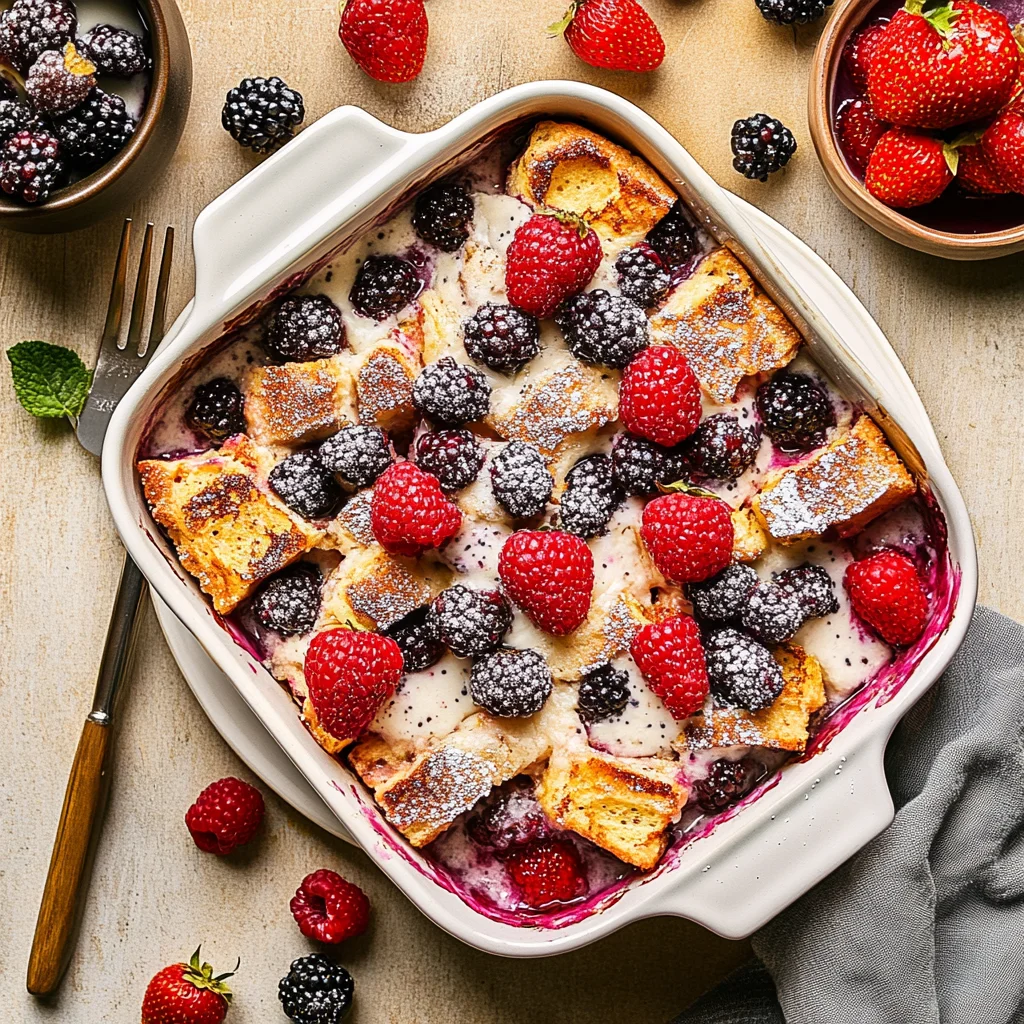 Berries & Cream French Toast Casserole: Irresistibly Gooe…
