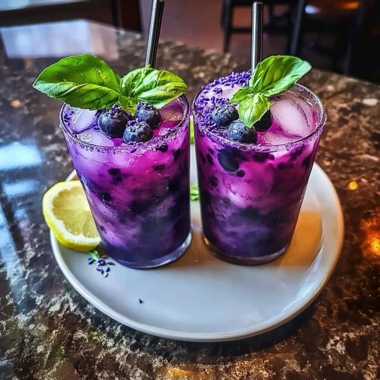 Blueberry Basil Lemon Lavender Mocktail: Refreshing Bliss