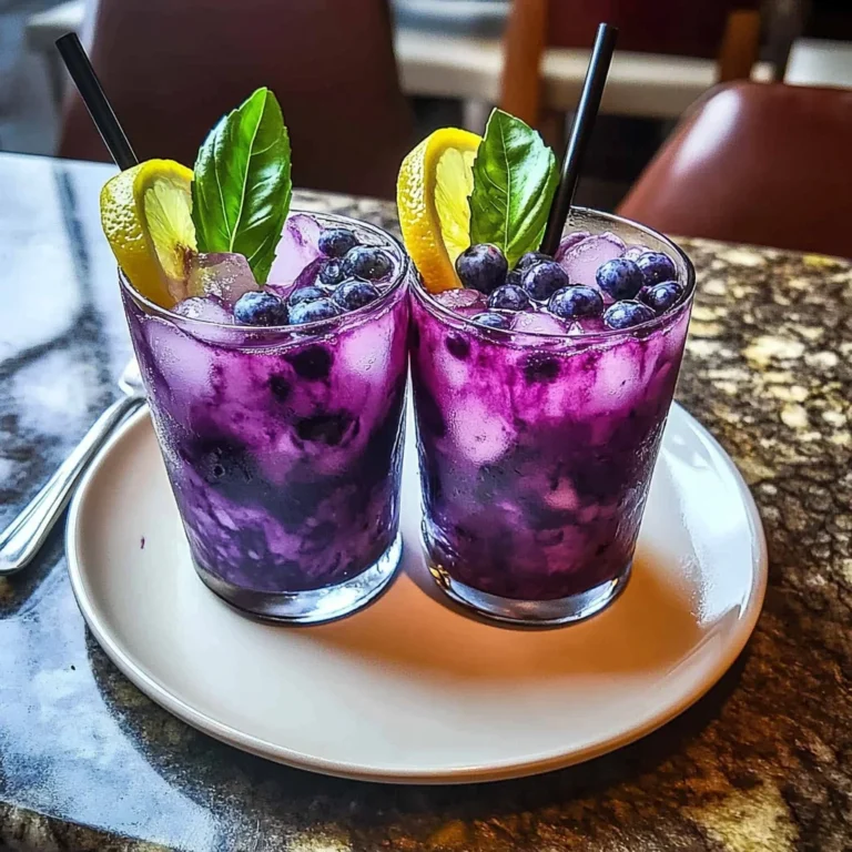 Blueberry Basil Lemon Lavender Mocktail: Refreshingly Zesty