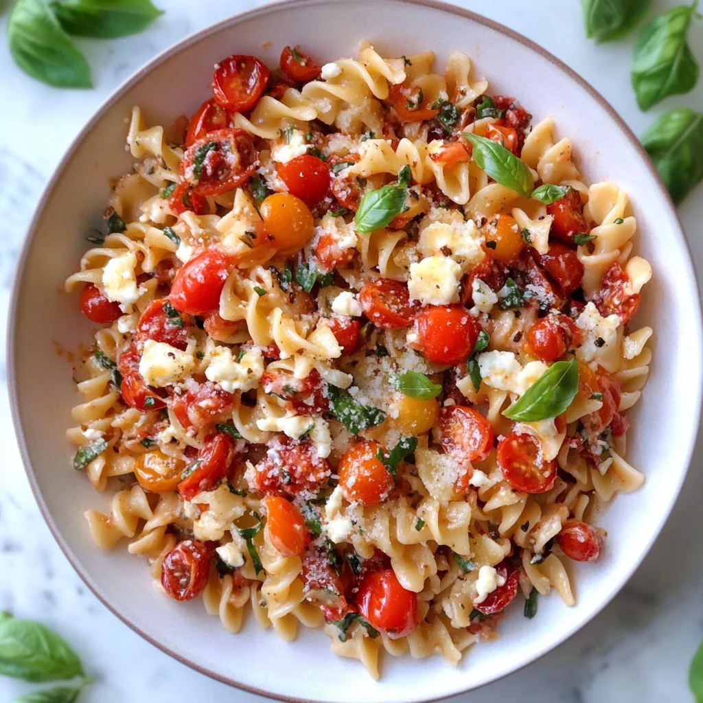 Cherry Tomato Bruschetta Pasta Salad: Fresh and Flavorful…