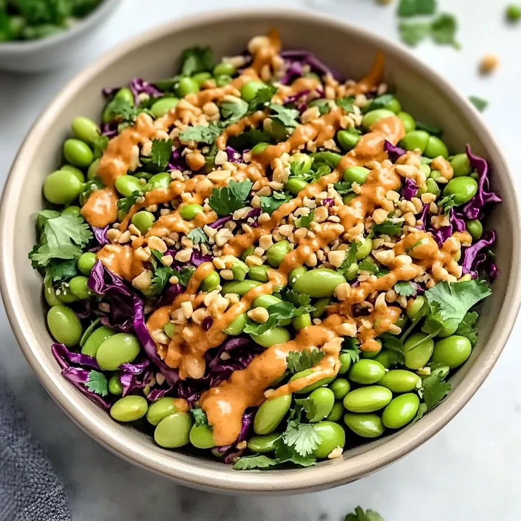 Crunchy Asian Edamame Salad with Peanut Dressing Recipe: …