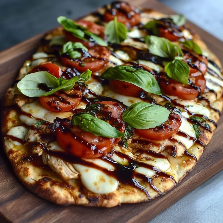 Easy Chicken Caprese Flatbread Recipe: Ready in 30 Minutes!