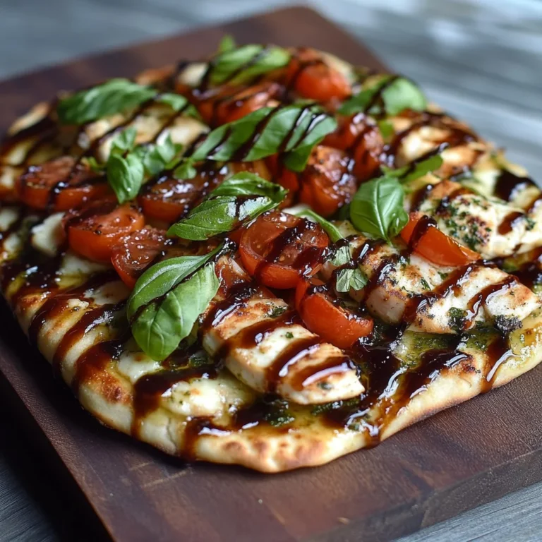 Easy Chicken Caprese Flatbread Recipe: Ready in 30 Minutes!