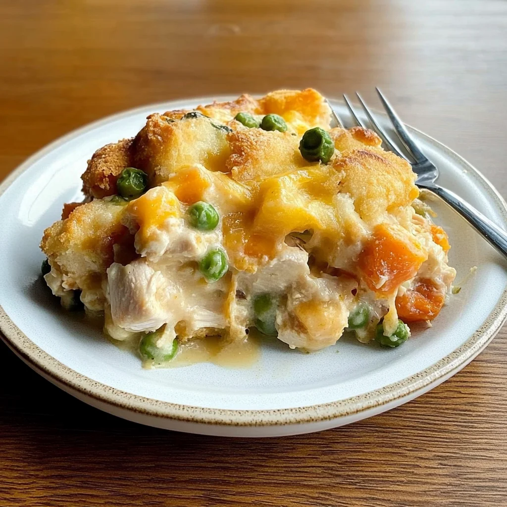 Easy Chicken Cobbler Dinner Casserole: Comforting Delight