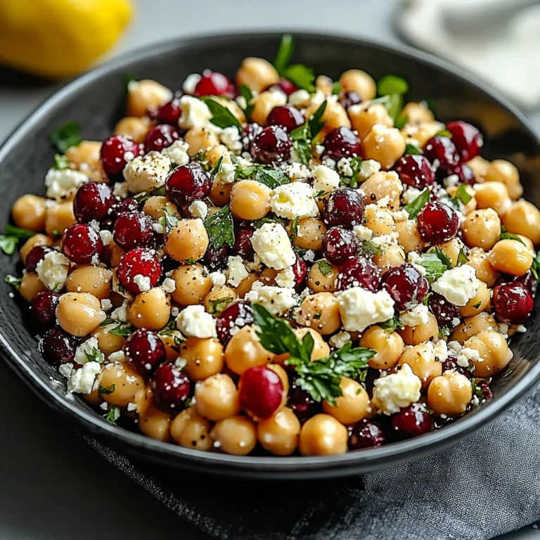 Feta & Cranberry Chickpeas with Lemon Vinaigrette – The B…