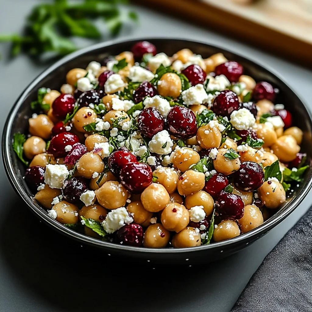 Feta & Cranberry Chickpeas with Lemon Vinaigrette – The B…