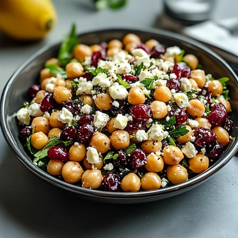 Feta & Cranberry Chickpeas with Lemon Vinaigrette – The B…