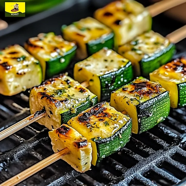 Garlic Butter Zucchini Skewers: Deliciously Savory Delight