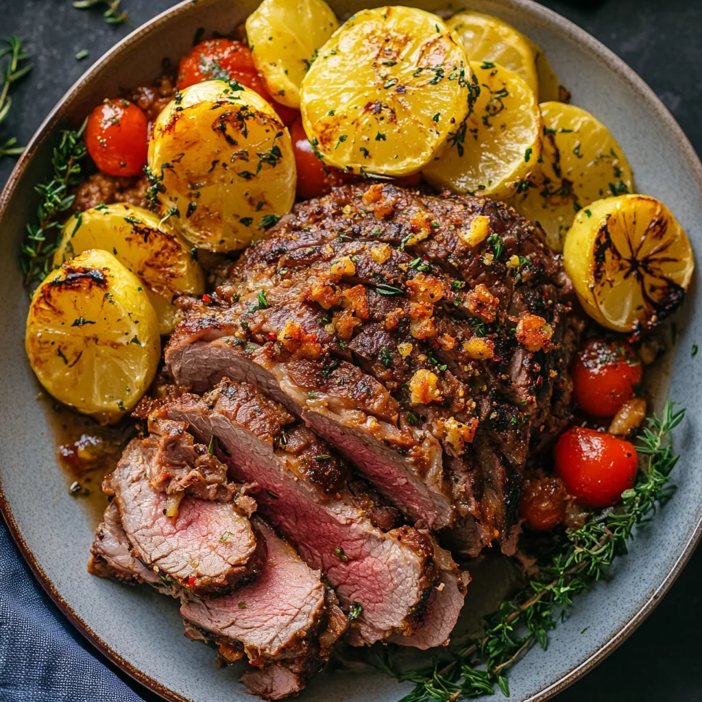 Greek Style Roasted Lamb: Savory and Irresistible Delight