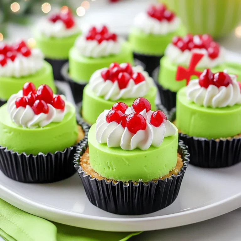 Grinch Mini Cheesecakes: Festive and Fun Treats!