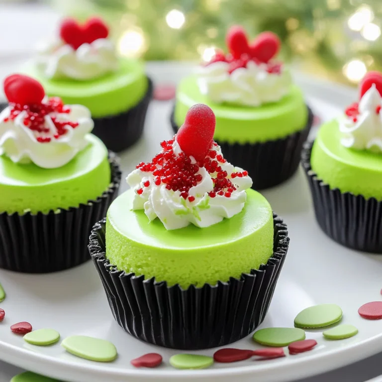 Grinch Mini Cheesecakes: Delightfully Festive Treats