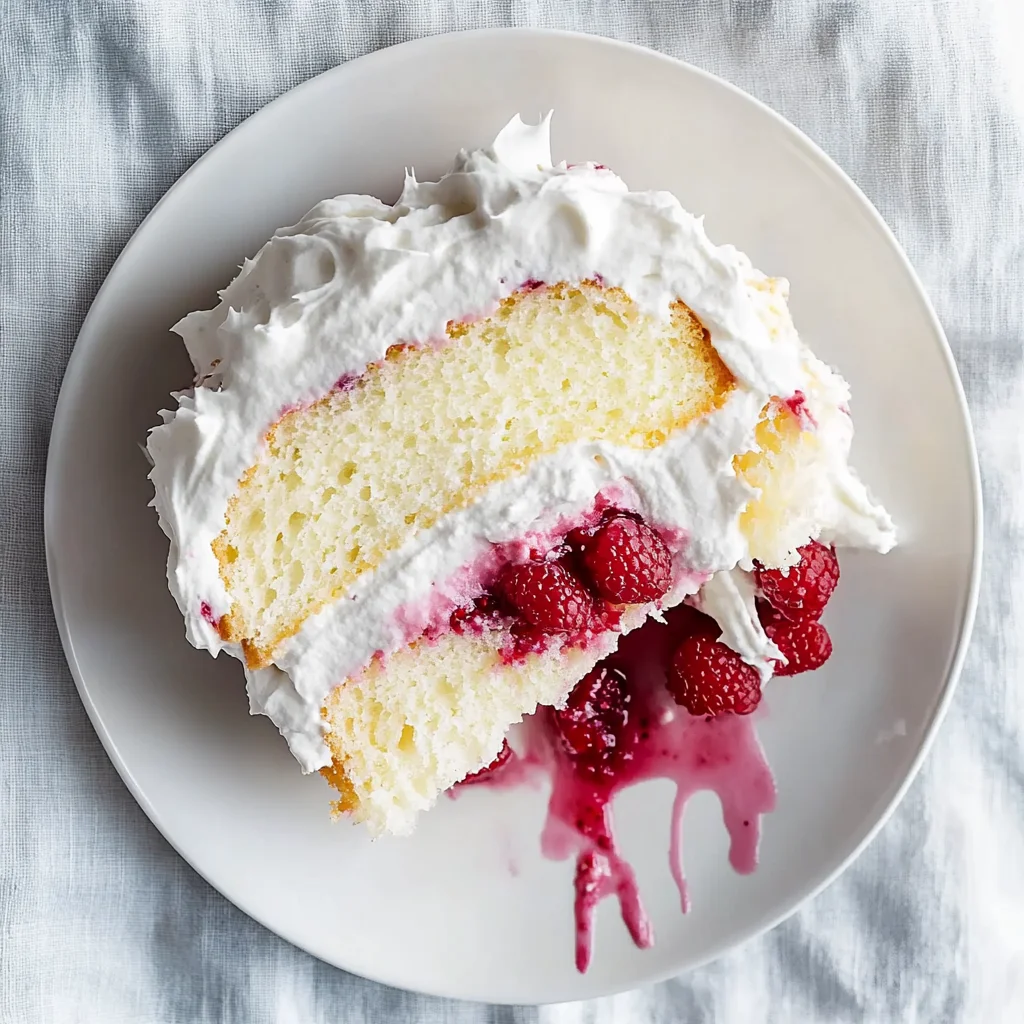 Homemade Raspberry And Cream Angel Food Cake: Irresistibl…