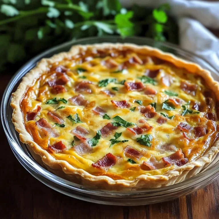 Homestyle Bacon and Cheese Quiche: A Savory Slice of Comfort
