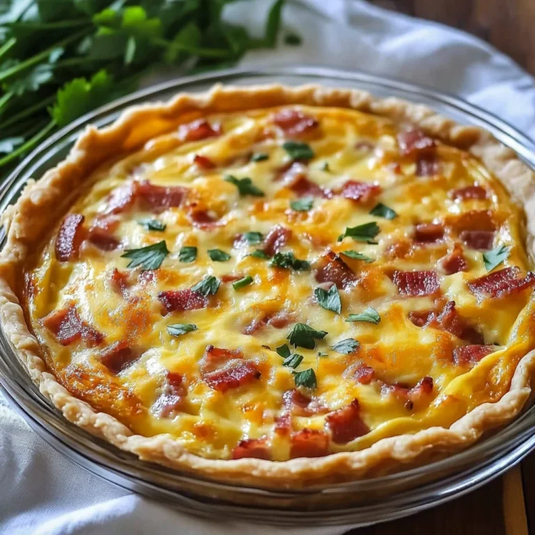 Homestyle Bacon and Cheese Quiche: A Savory Slice of Comfort