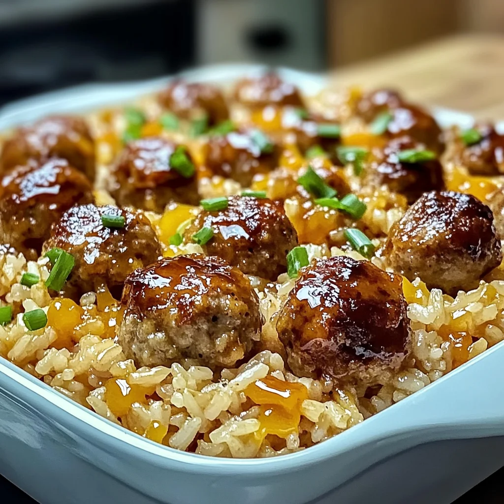 Honey Garlic Meatball Rice Bake: A Cozy Family Favorite