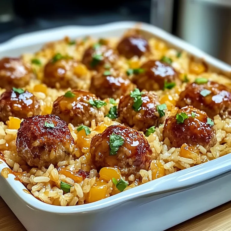 Honey Garlic Meatball Rice Bake: A Cozy Family Delight