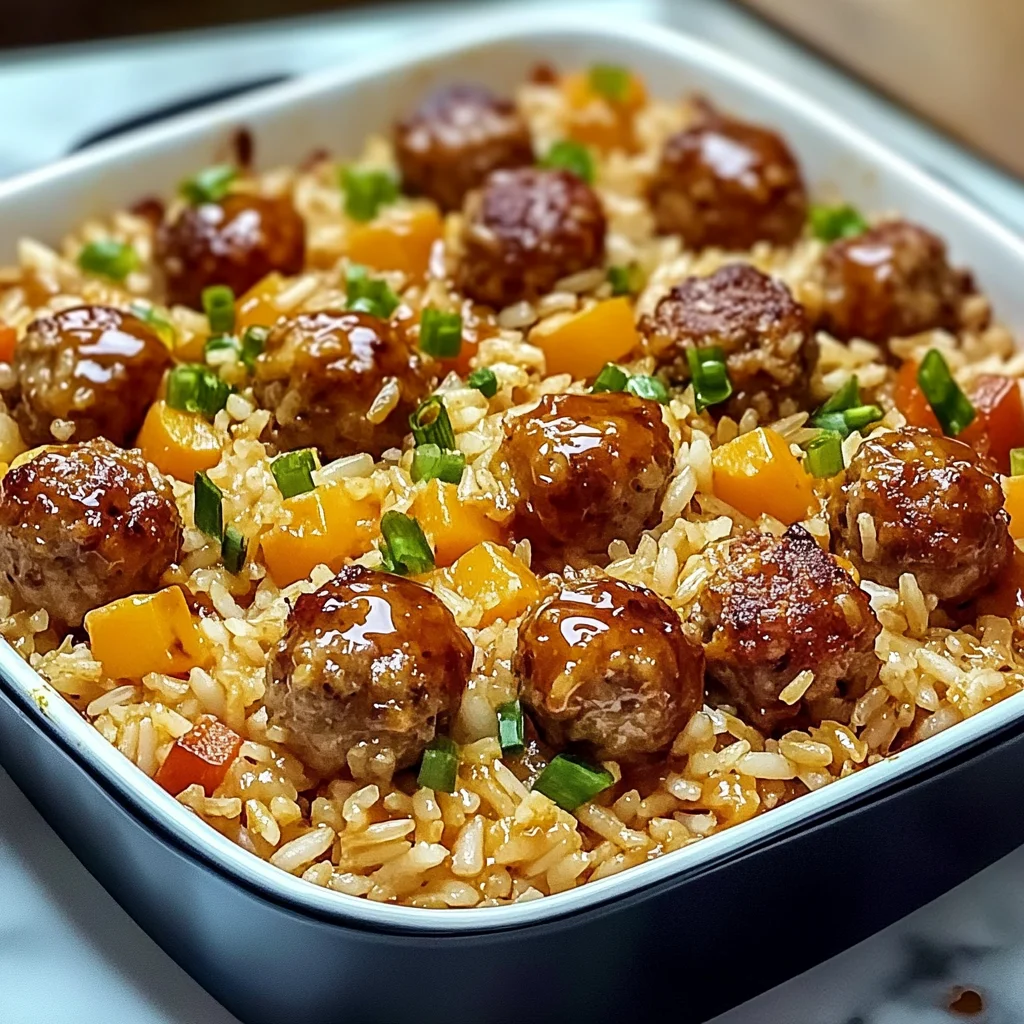 Honey Garlic Meatball Rice Bake: Comfort in Every Bite