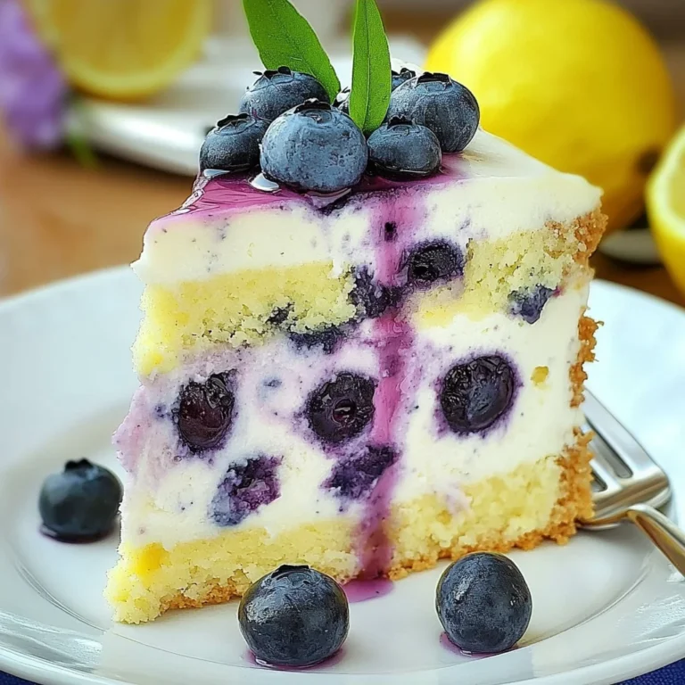 Lemon Blueberry Cheesecake Cake: Irresistibly Creamy Delight