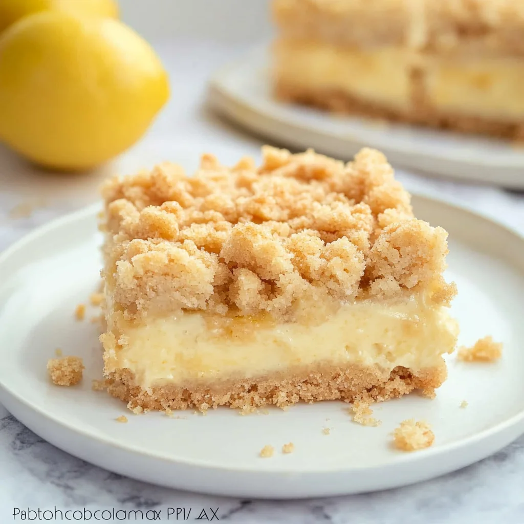 Lemon Cheesecake Crumb Bars: Sweet and Tangy Delight
