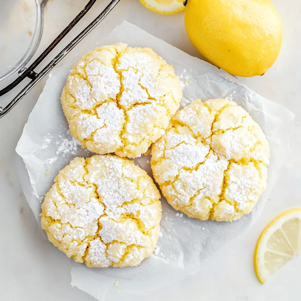 Lemon Crinkle Cookies: Zesty and Irresistibly Chewy