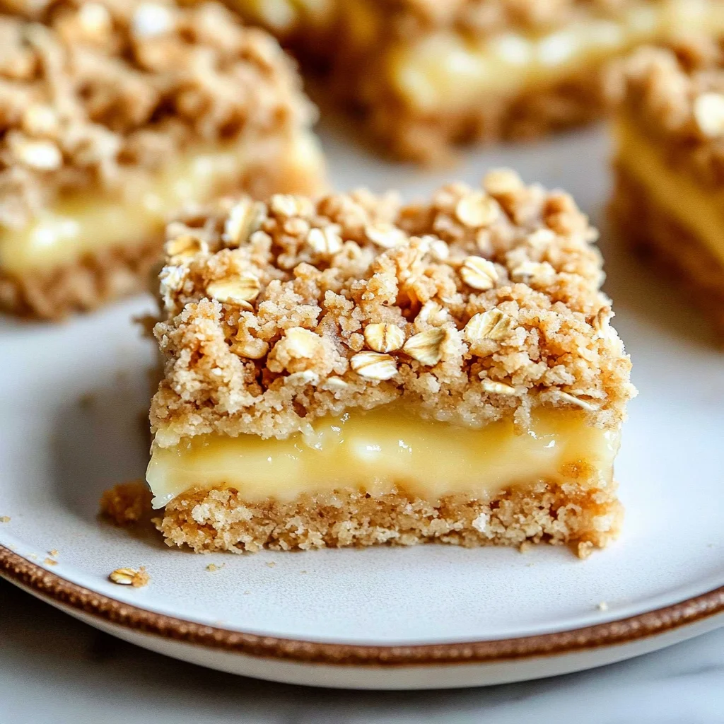 Lemon Oatmeal Crumble Bars: Sweet and Tangy Delight