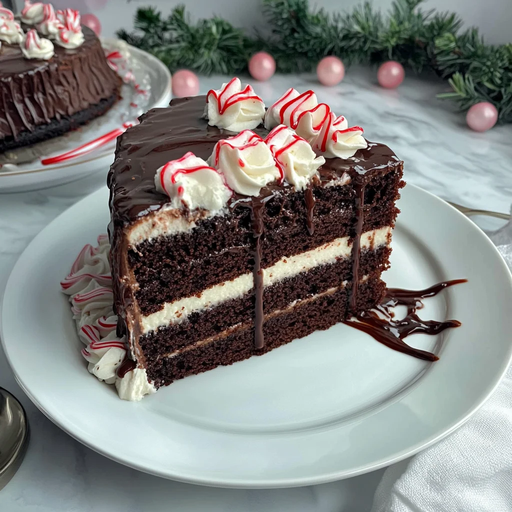 Moist Peppermint Fudge Cake: A Sweet Holiday Delight