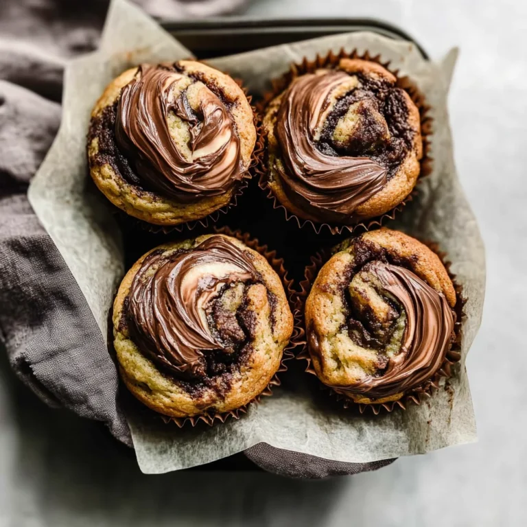Nutella Swirled Banana Muffins: Irresistibly Gooey Goodness