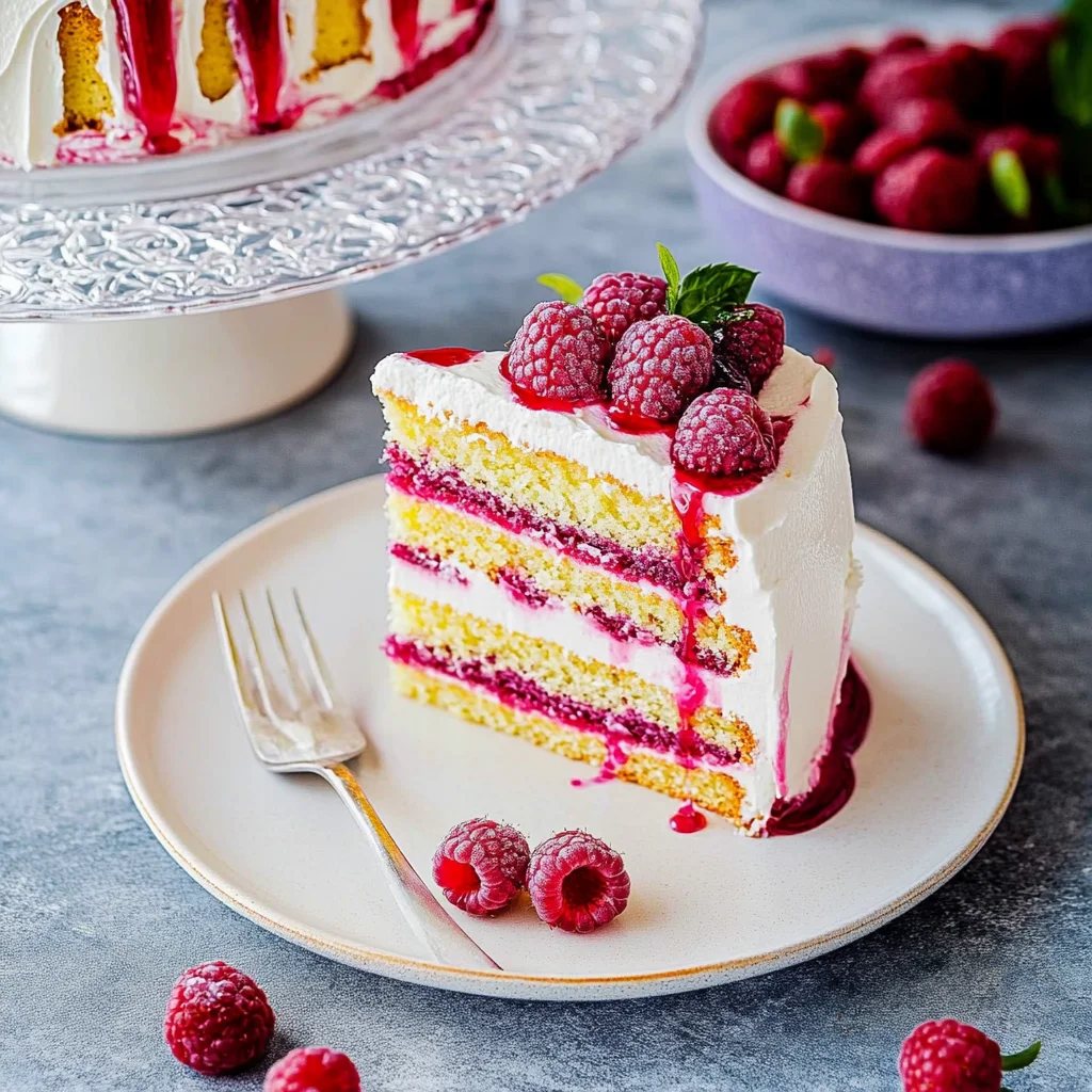 Raspberry Cake with Cream Cheese Frosting: Pure Delight