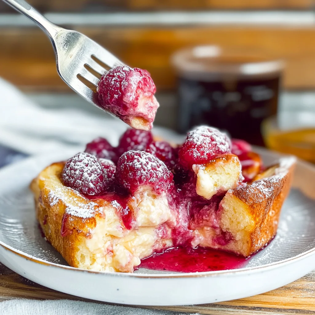 Raspberry Cheesecake French Toast Casserole: Irresistible…