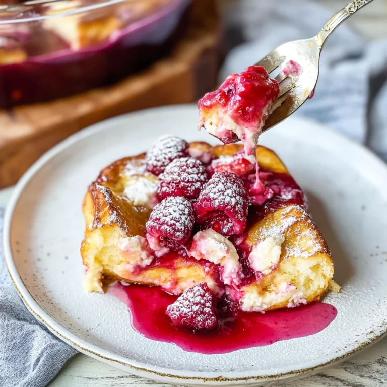 Raspberry Cheesecake French Toast Casserole: Dreamy Delight