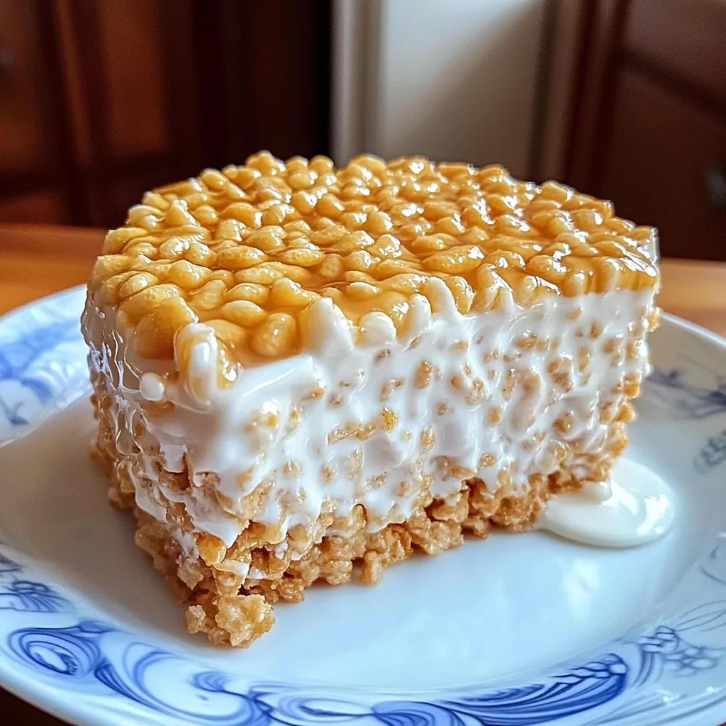 Rice Krispy Treat No-Bake Cheesecake: Sweet and Creamy De…