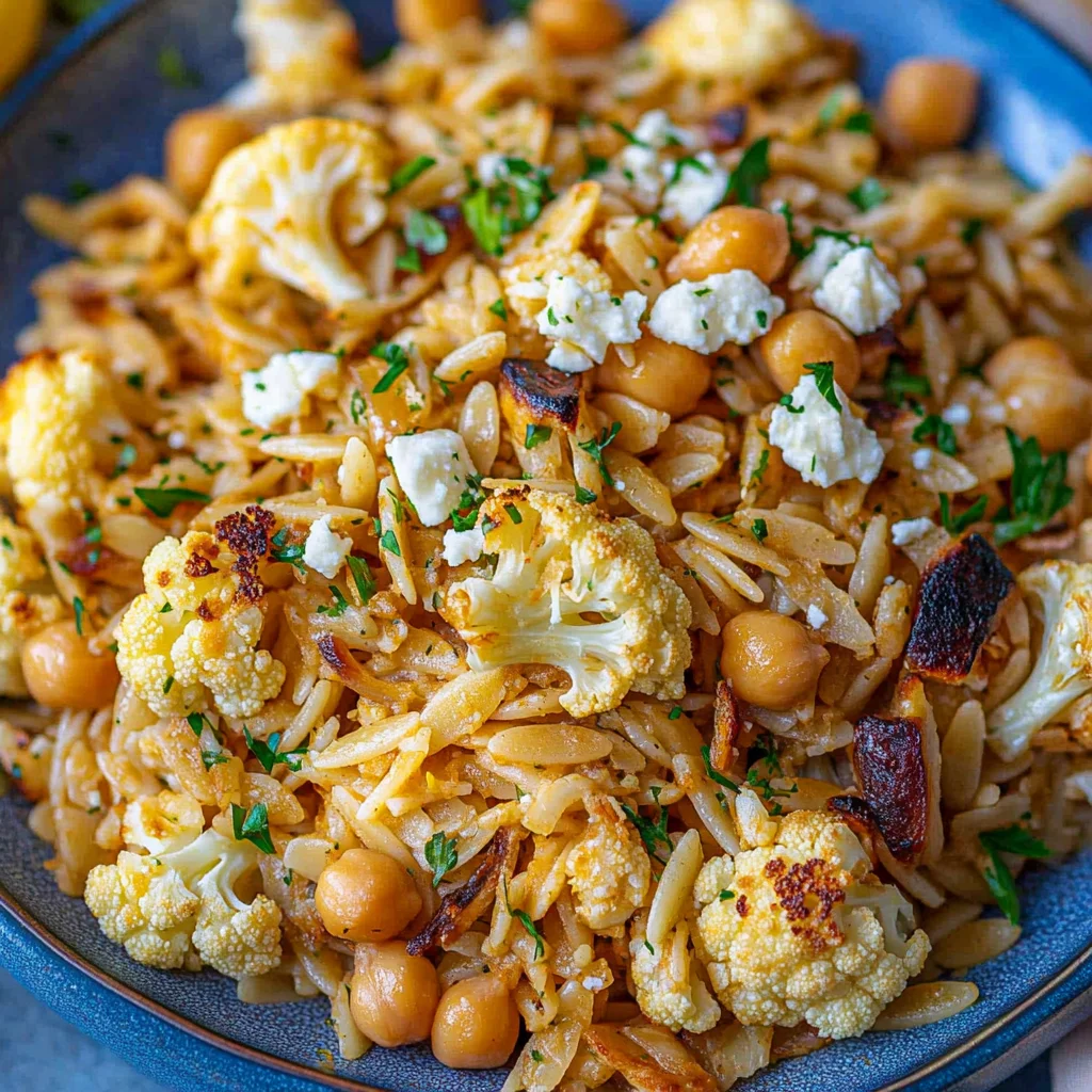 Roasted Cauliflower Orzo With Chickpeas and Feta: Divine …