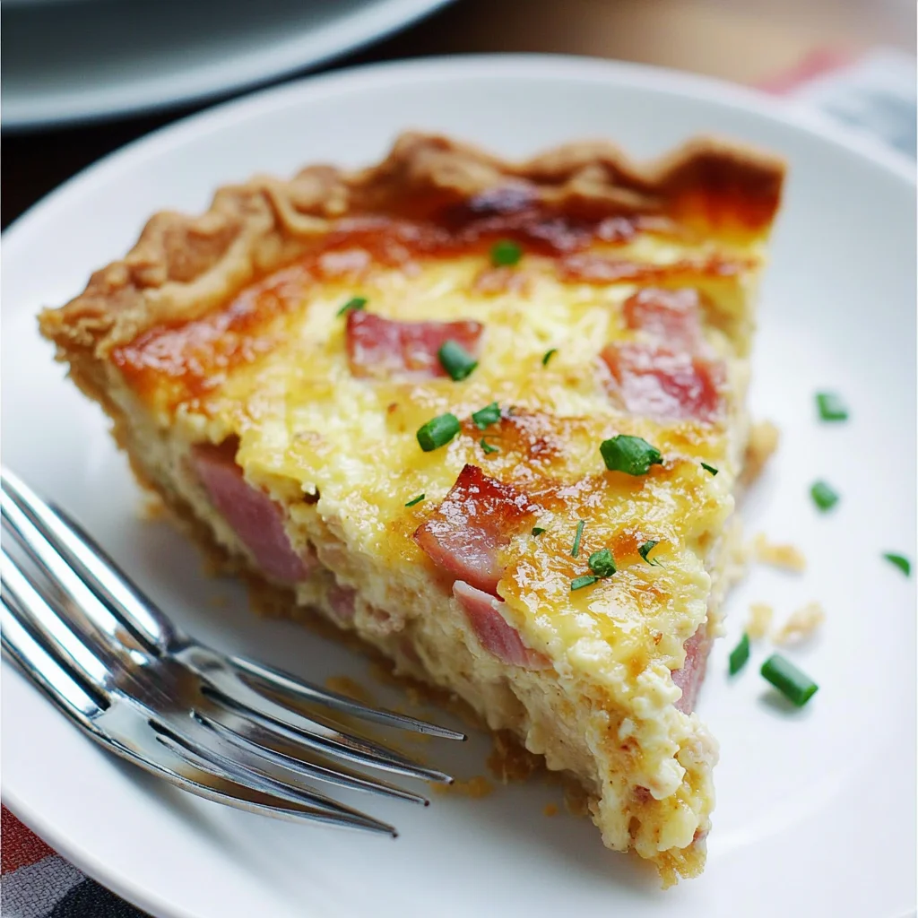 Secret Ingredient Ham & Swiss Quiche: Irresistibly Creamy…