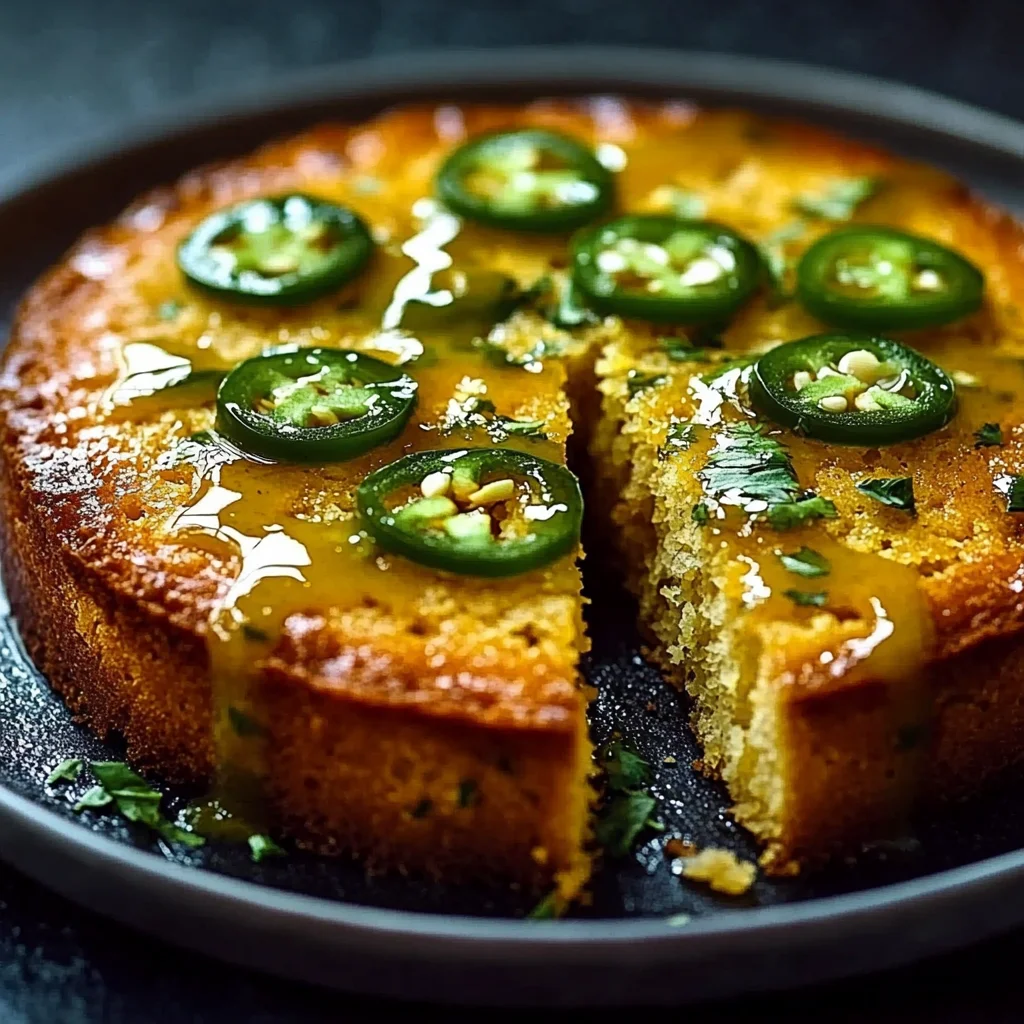 Spicy Sweet Jalapeño Cornbread with Zesty Lime Drizzle: I…
