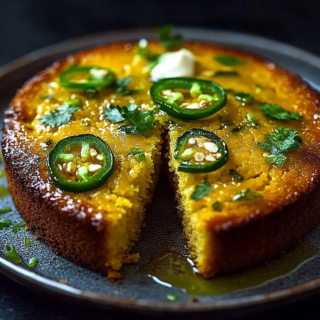 Spicy Sweet Jalapeño Cornbread with Zesty Lime Drizzle: I…