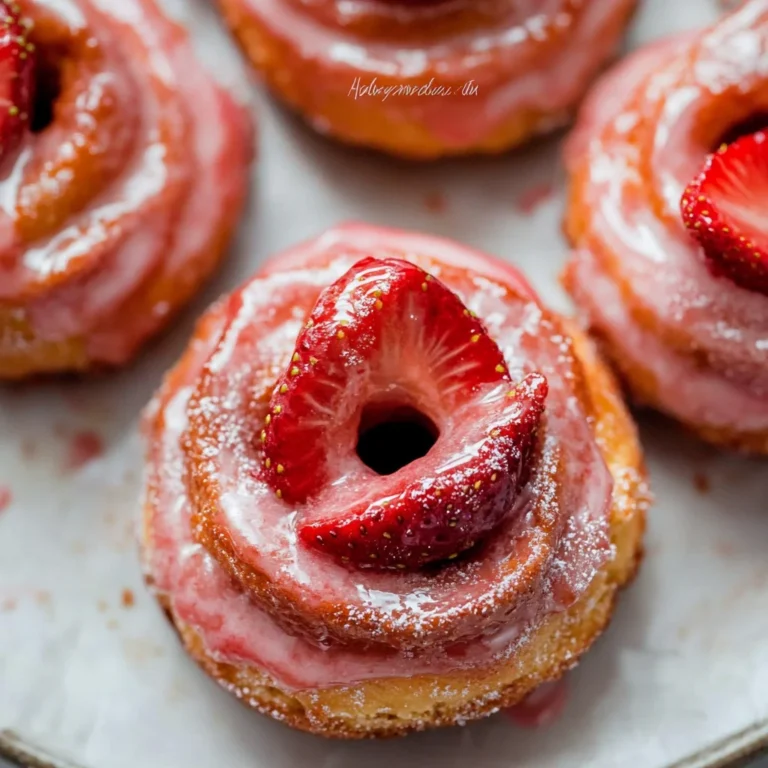 Strawberry Glazed French Crullers: Irresistibly Sweet Del…