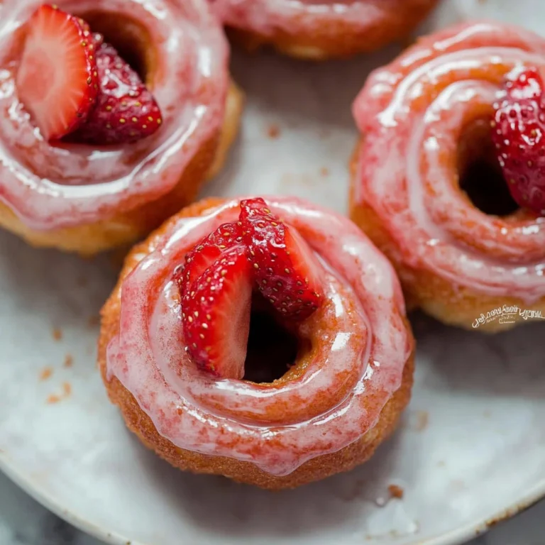 Strawberry Glazed French Crullers: Irresistibly Sweet Treats