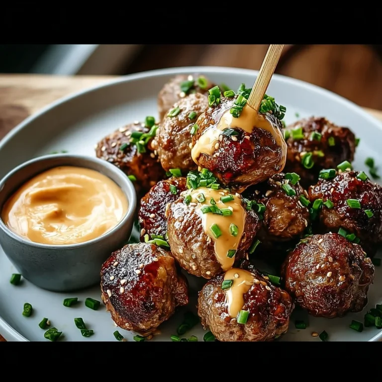 The Best Korean BBQ Meatballs with Spicy Mayo Dip Delight