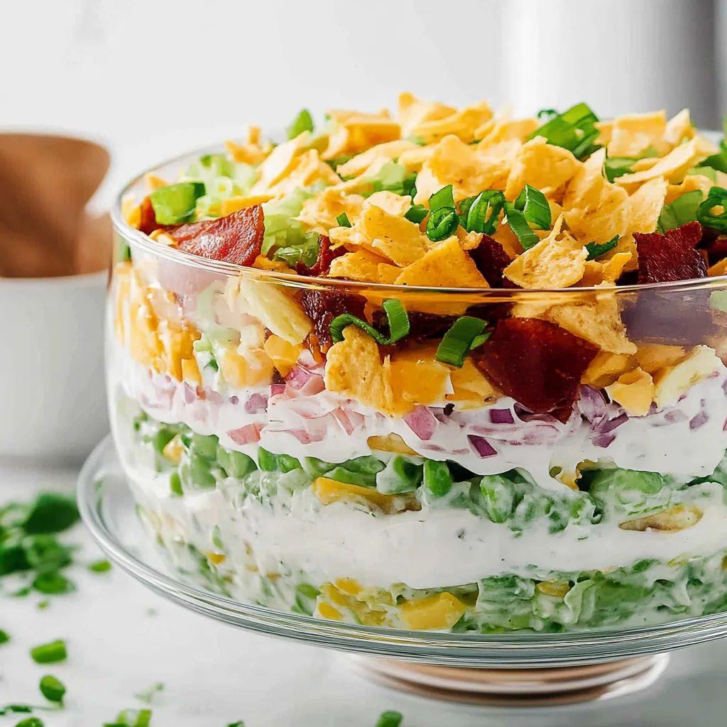 Traditional 7 Layer Salad: Delightfully Fresh and Colorful
