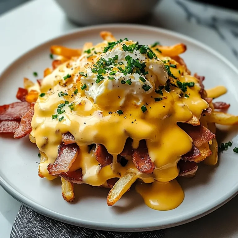Ultimate Breakfast Poutine with Creamy Hollandaise Sauce:…